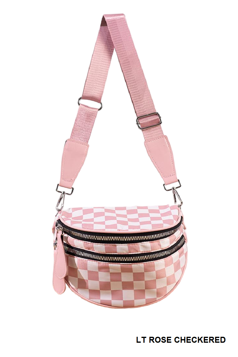 Double Zip Crescent Sling Bum Bag