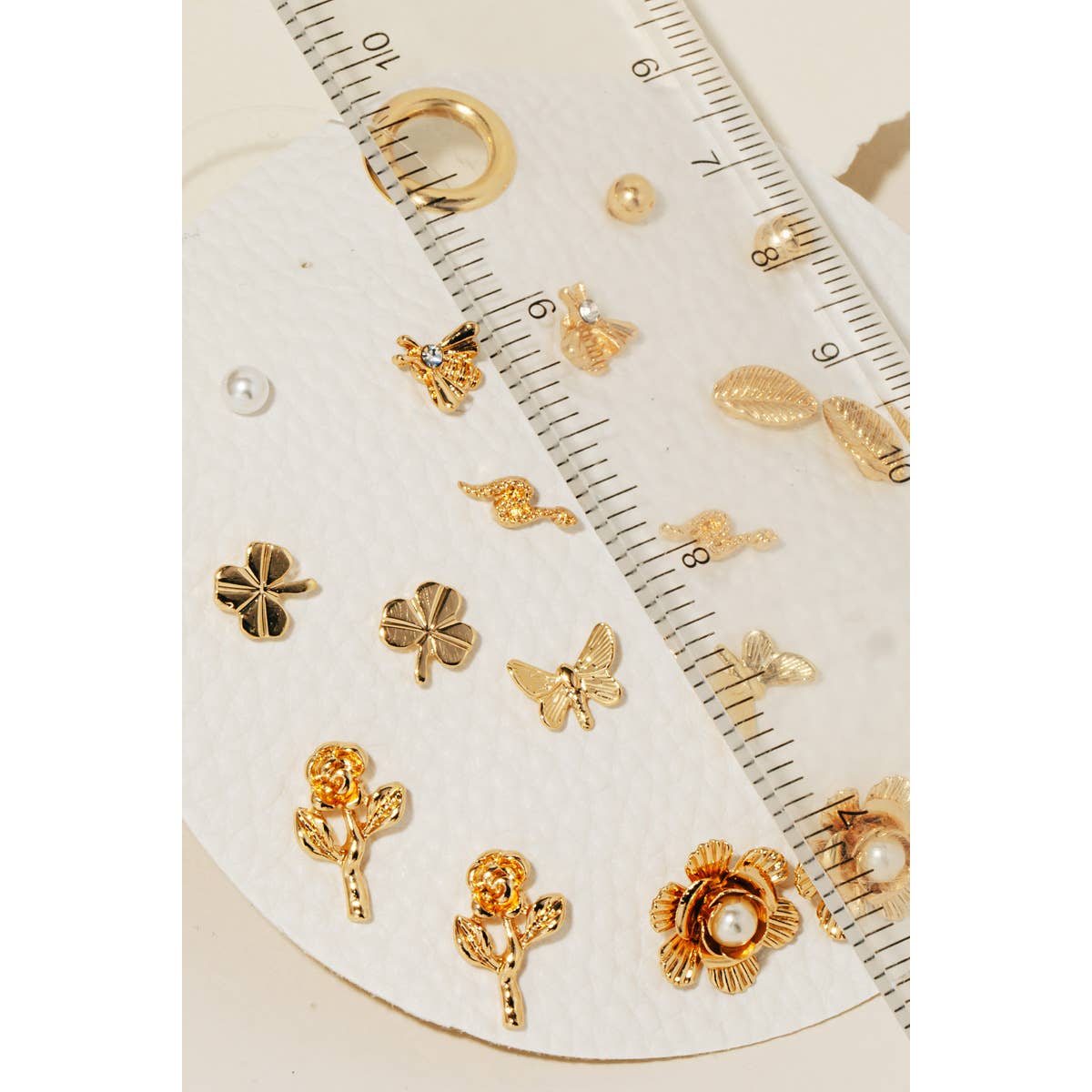 Mixed Nature Themed Studs And Hoops Earrings Set