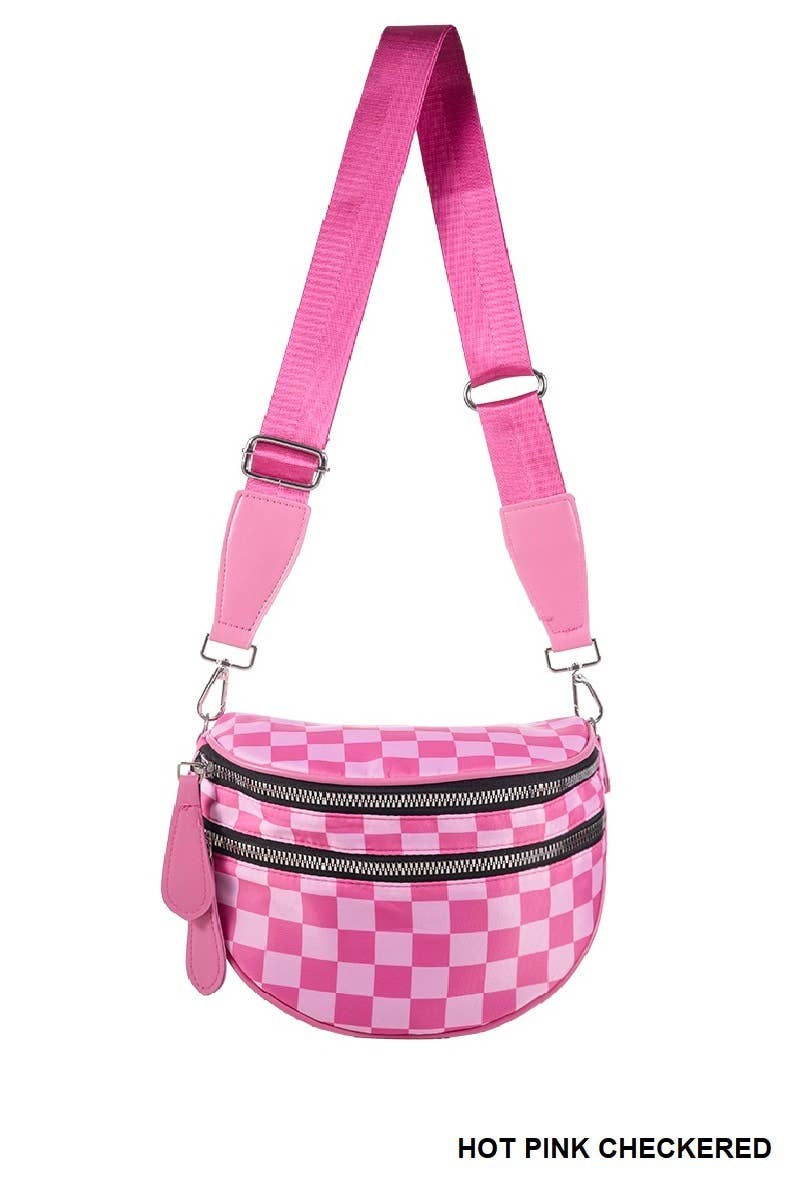 Double Zip Crescent Sling Bum Bag