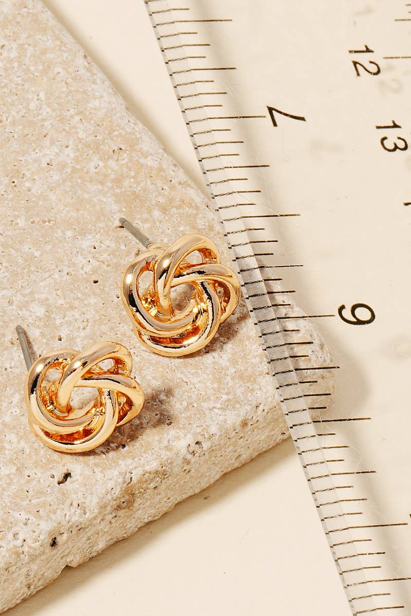 Intricate Knot Stud Earrings