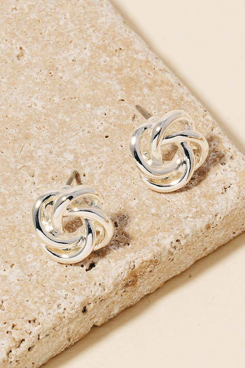 Intricate Knot Stud Earrings