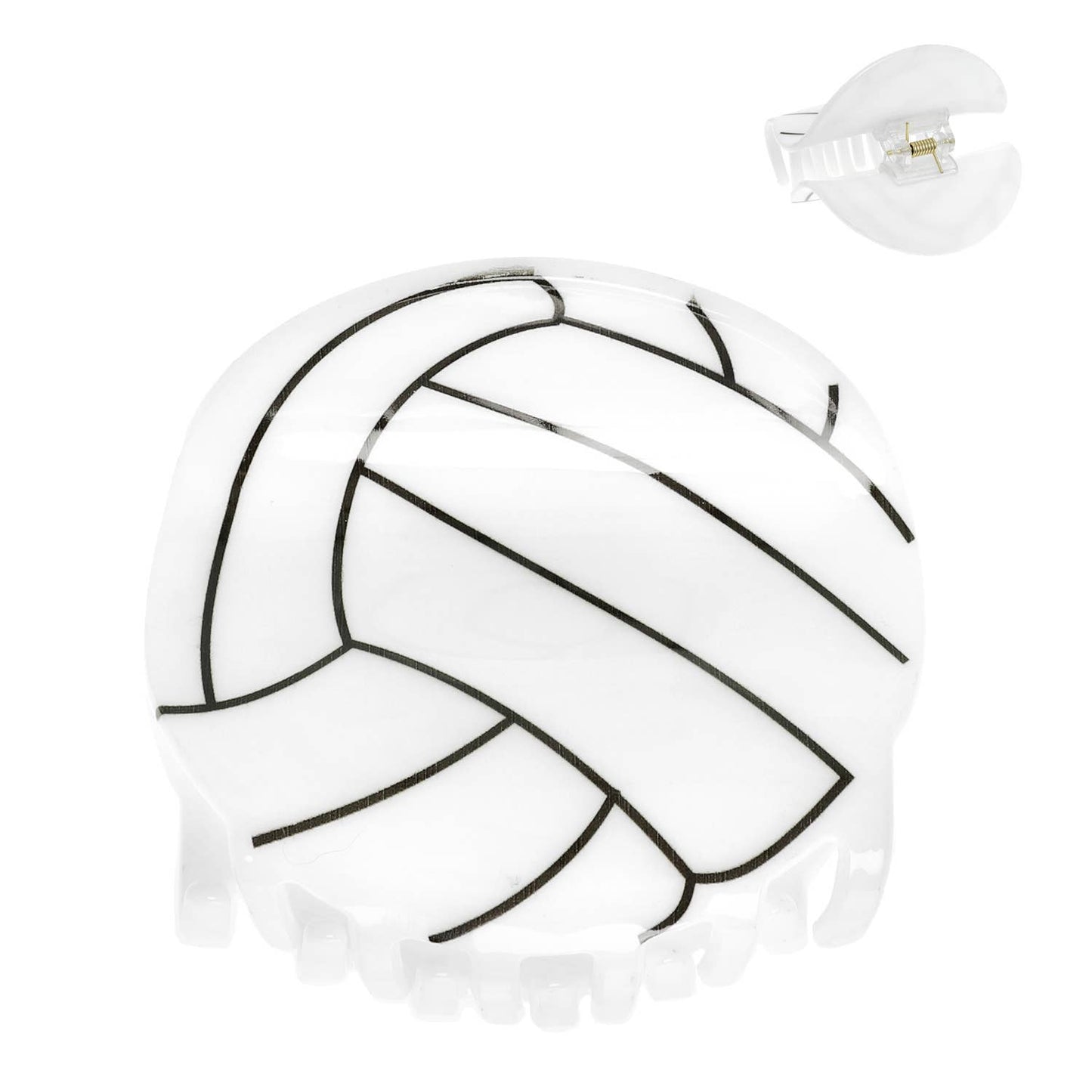 Game Day Volley Ball Plastic Hair Claw Clip