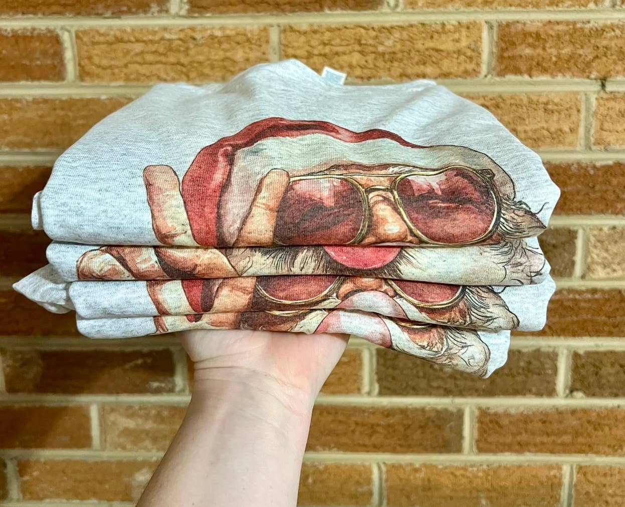 Pink Bubble Gum Santa Christmas Tee