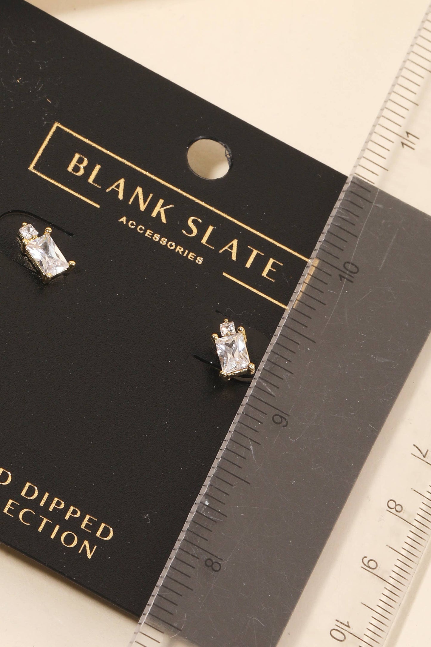 Gold Dipped Mini Rhinestone Stud Earrings