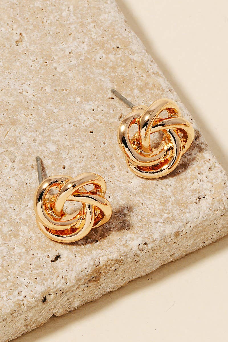 Intricate Knot Stud Earrings