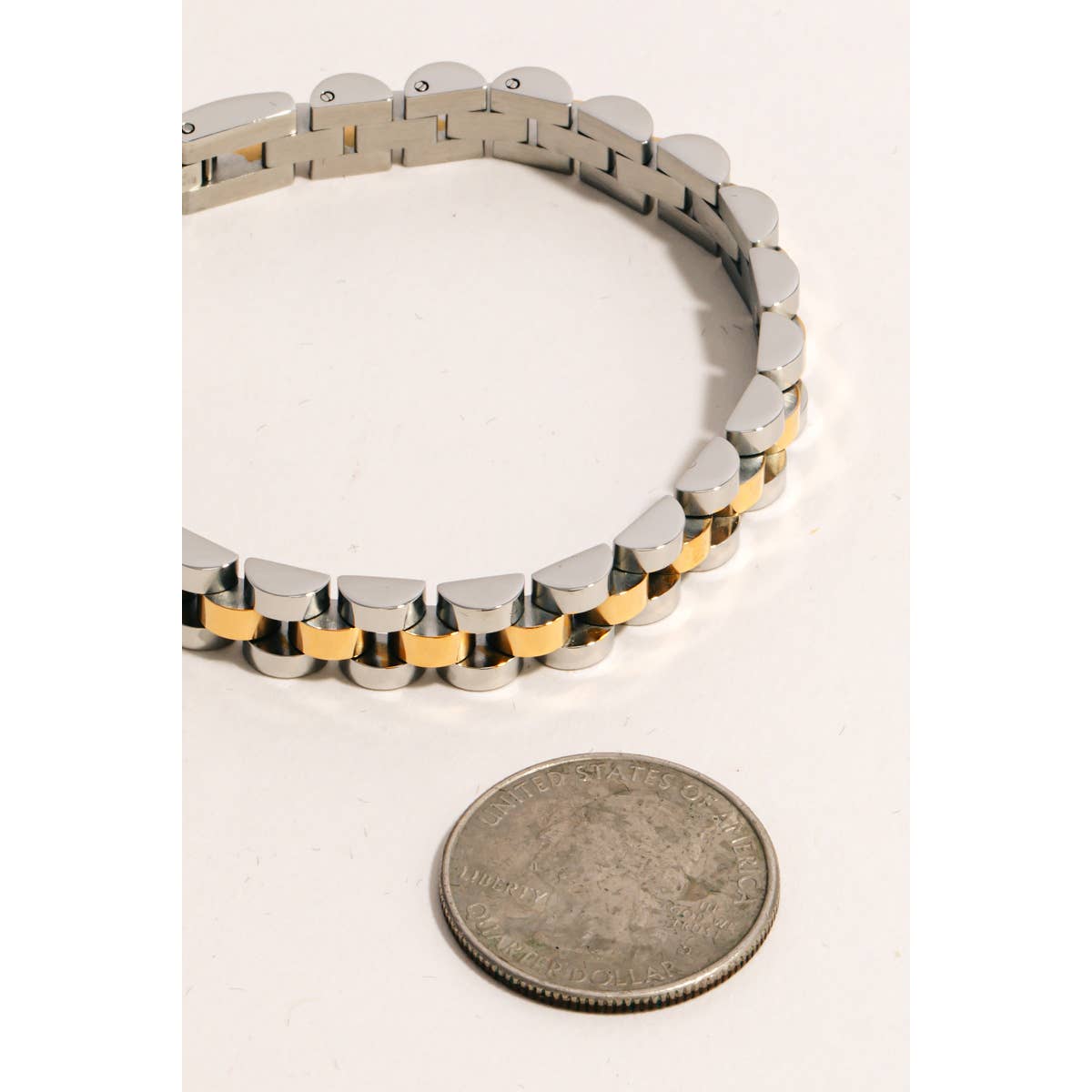 Rounded Watch Chain Bracelet