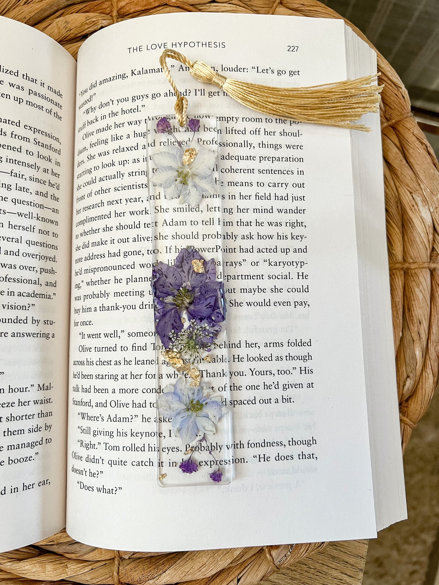 Purple Wildflower Bookmark | Real Pressed Flowers | Gift for Readers | Book lovers