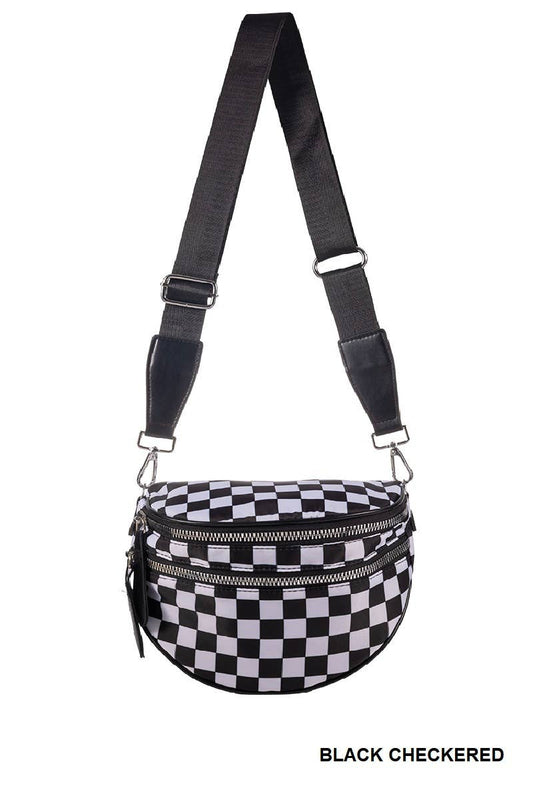 Double Zip Crescent Sling Bum Bag
