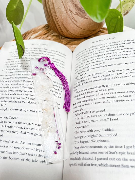 Pressed Hydrangea Resin Bookmarks