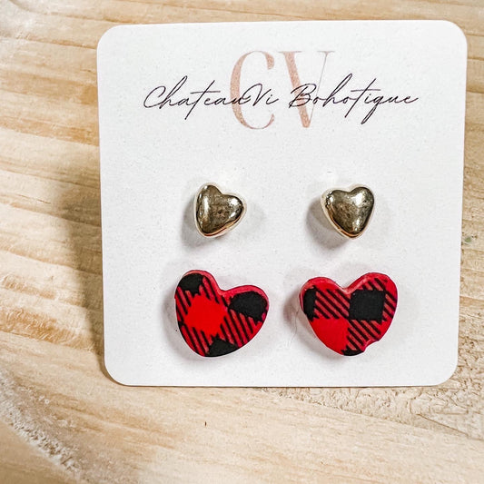 Heart Studs