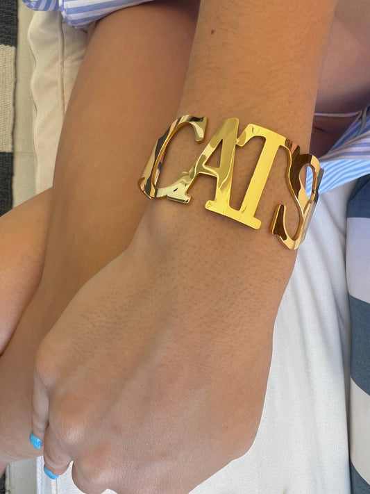 CATS Bangle Bracelets Tarnish Resistant All Caps -Go CATS