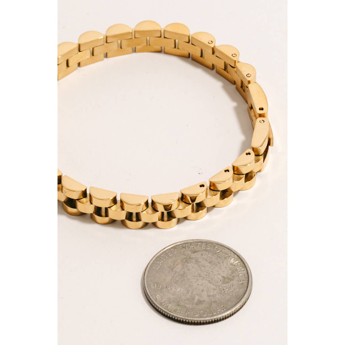 Rounded Watch Chain Bracelet