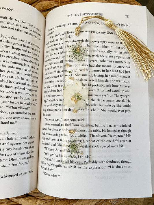 Pansy | Narcissus | Pressed Flower Resin Bookmark | Book lover gifts