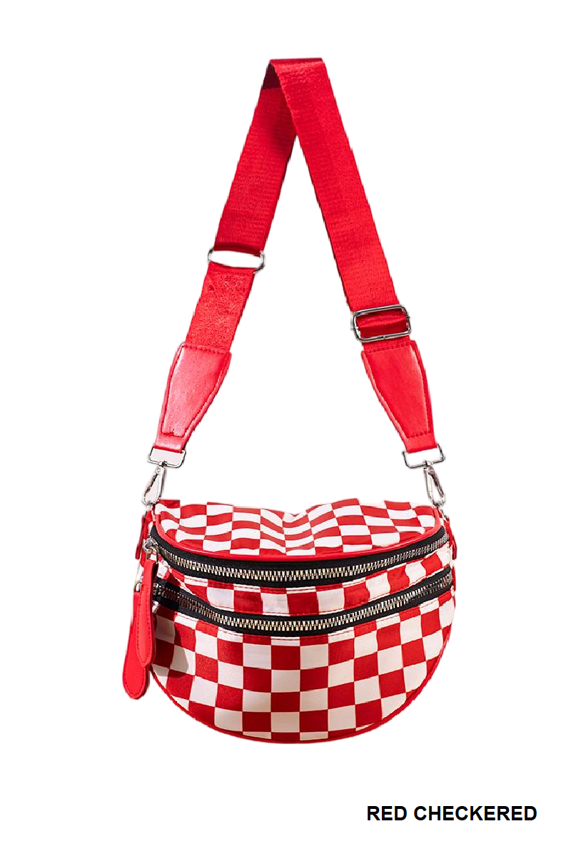 Double Zip Crescent Sling Bum Bag