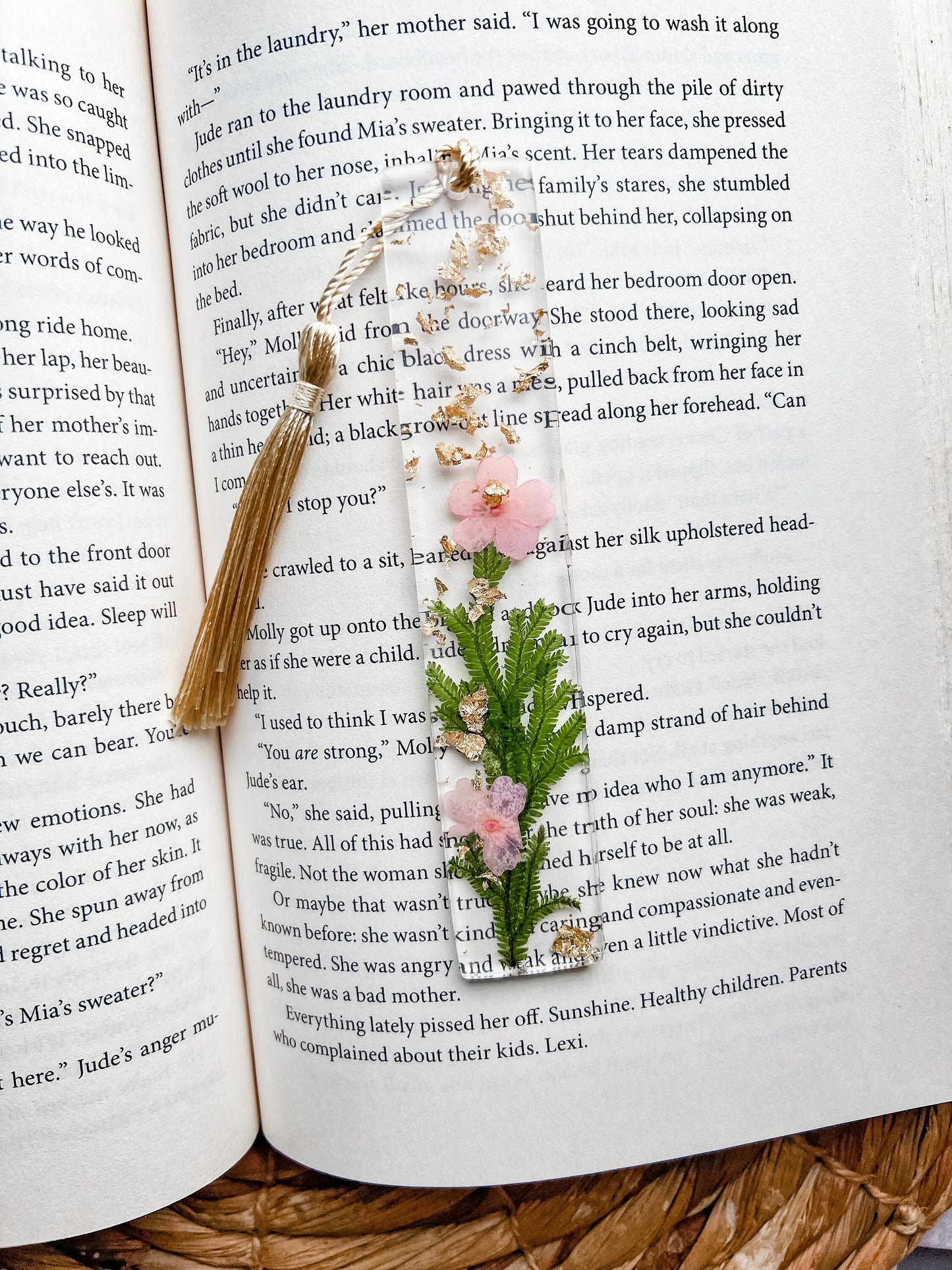 Pink floral Cactus Inspired Bookmark