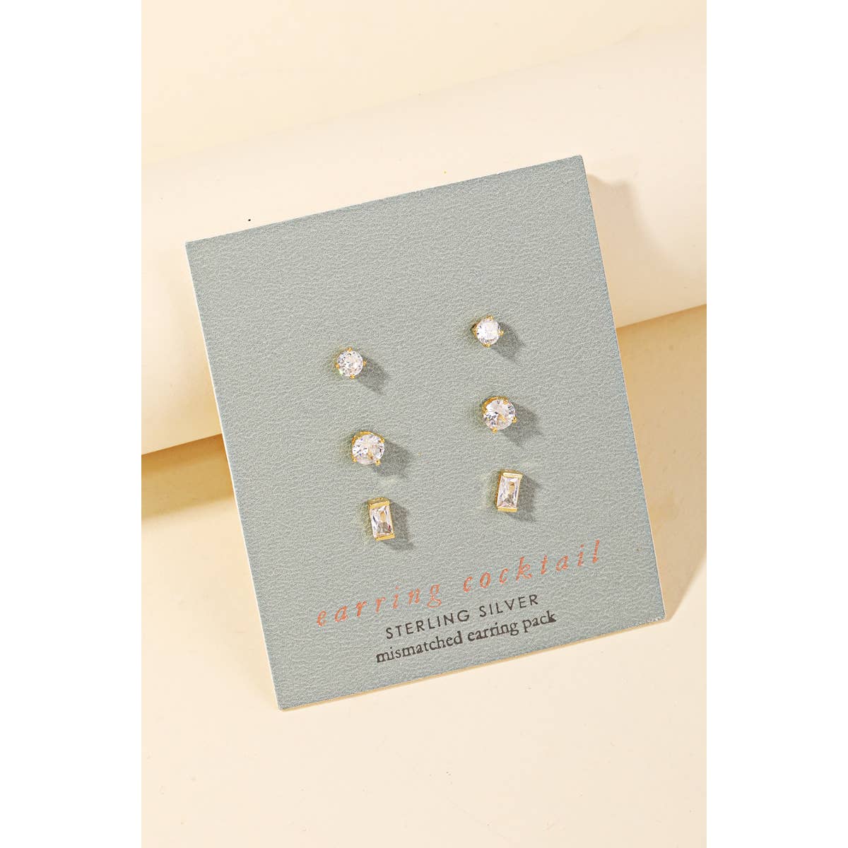 Sterling Silver Stud Earrings Set