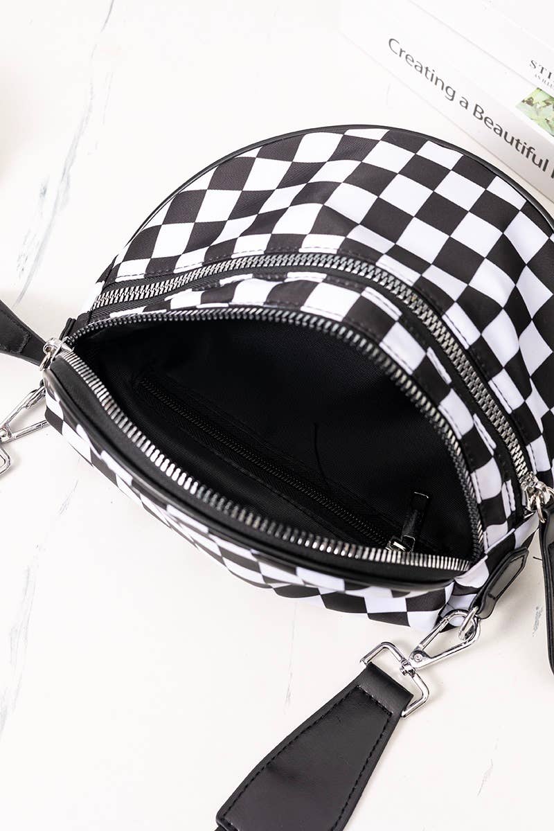Double Zip Crescent Sling Bum Bag