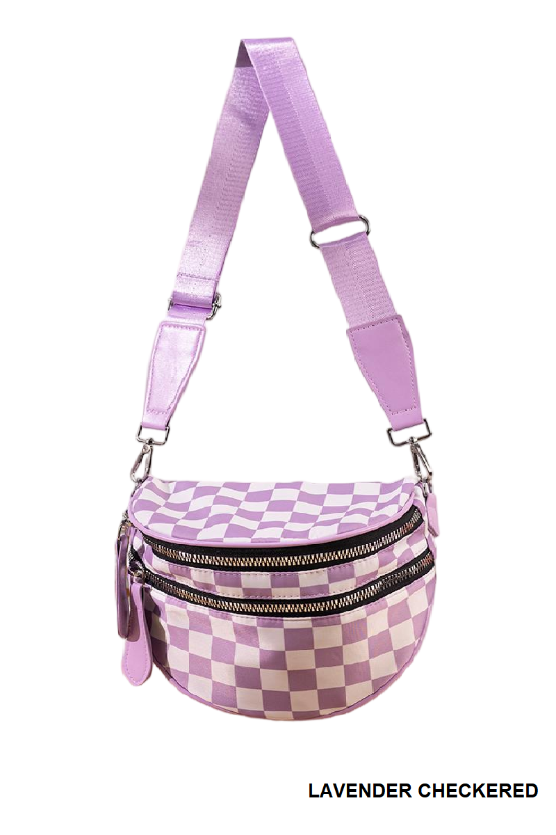 Double Zip Crescent Sling Bum Bag