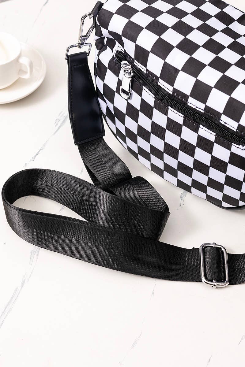 Double Zip Crescent Sling Bum Bag